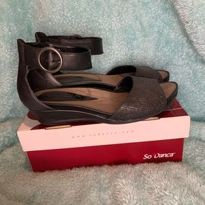 Black Ankle Wrap Sandal